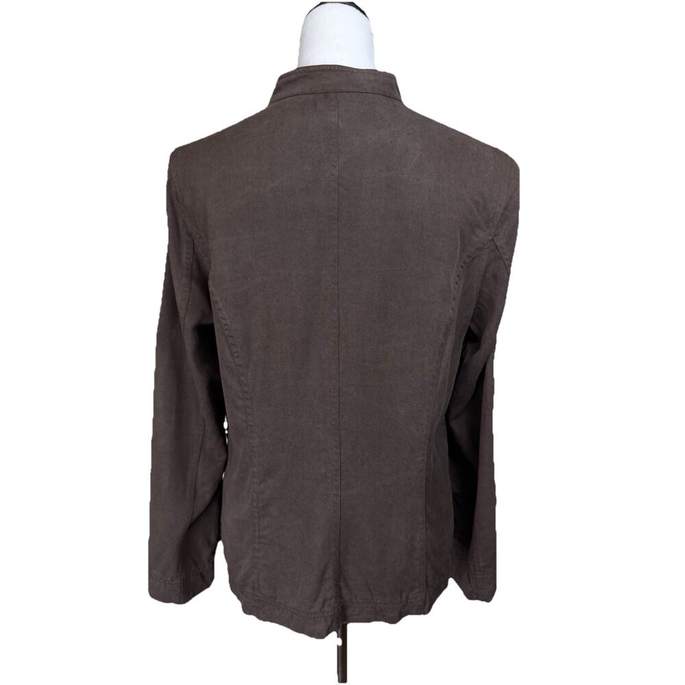 Christopher & Banks Women's Jacket Button Up Brown Sz M Lightweight Pockets - Picture 8 of 16